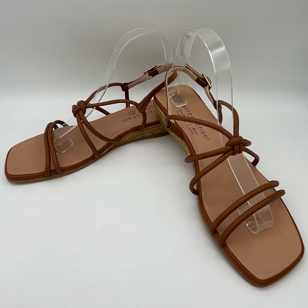Eric Michael Strappy Leather Elizabeth Espadrille Sandals EU 39 Size 8.5 / 9 US - Picture 4 of 9